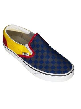 VANS Unisex Otw Rally Checkerboard Slip-On Shoes Red/Yellow/Blue  Size M7 W8.5